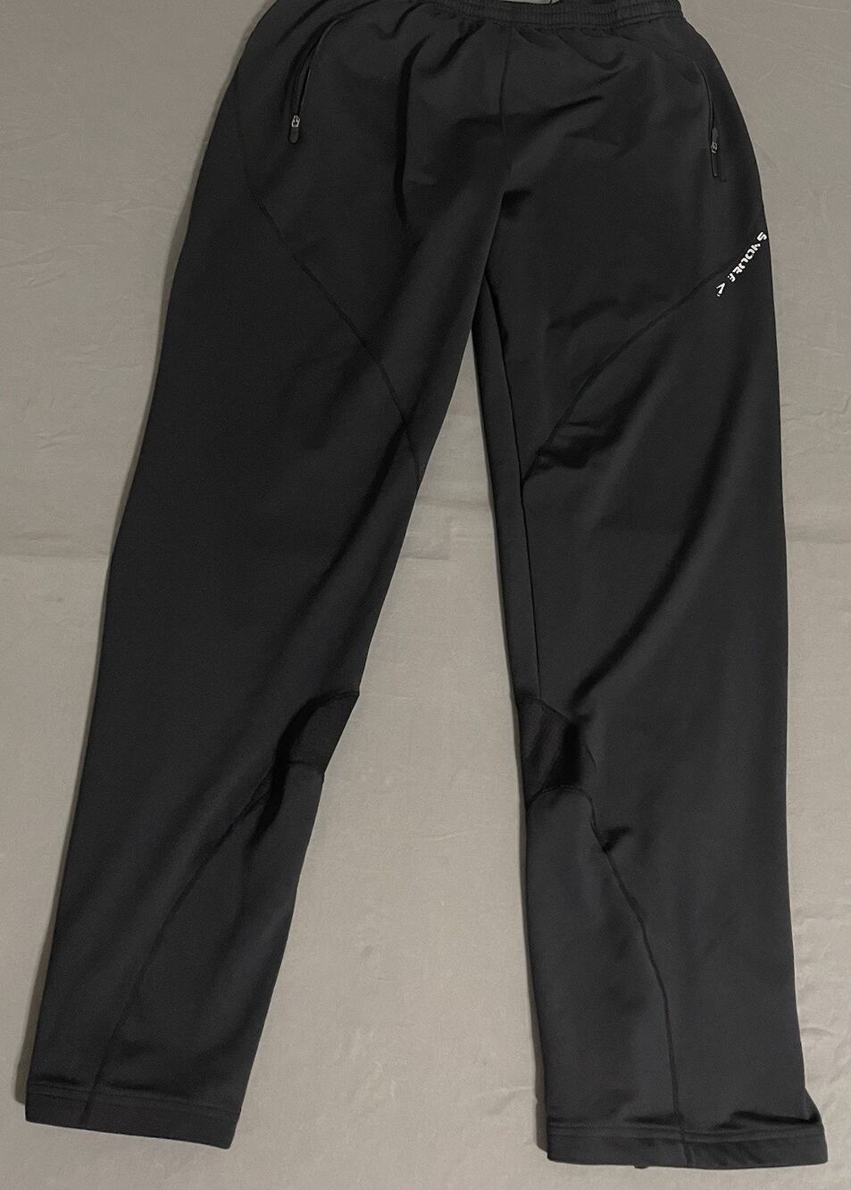 Brooks Equilibrium Tech Men's XL Black Athletic Track Pants Ankle Zip